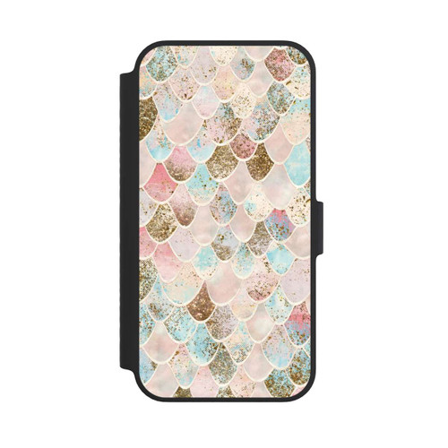 Apple iPhone 14 NIVOflip Glitzer Look Meerjungfrau Muster
