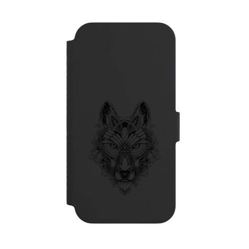 Apple iPhone 14 NIVOflip Wolf Mandala ohne Hintergrund