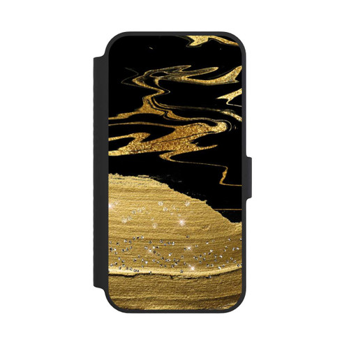 Apple iPhone 14 NIVOflip Marble Golden Look Veins