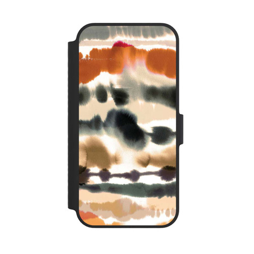 Apple iPhone 14 NIVOflip Weiche nautische Aquarelllinien Orange