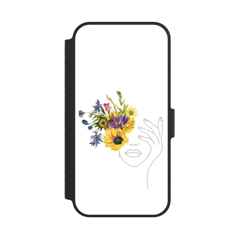iPhone 14 NIVOflip Line Art Tournesols femme