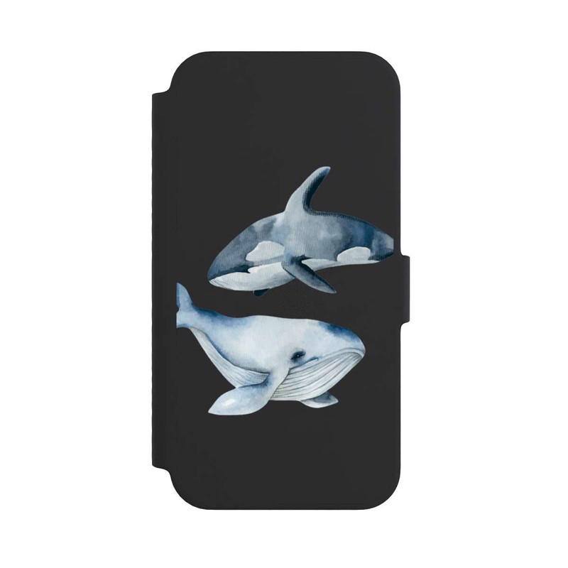 iPhone 14 NIVOflip Baleines transparentes