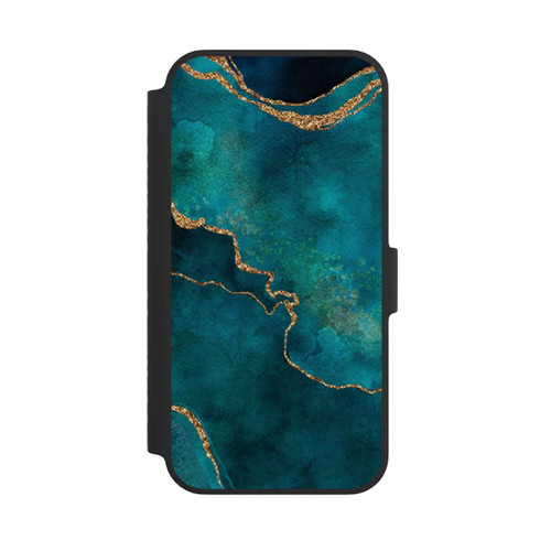 Apple iPhone 14 NIVOflip Edelstein glänzend aquamarin