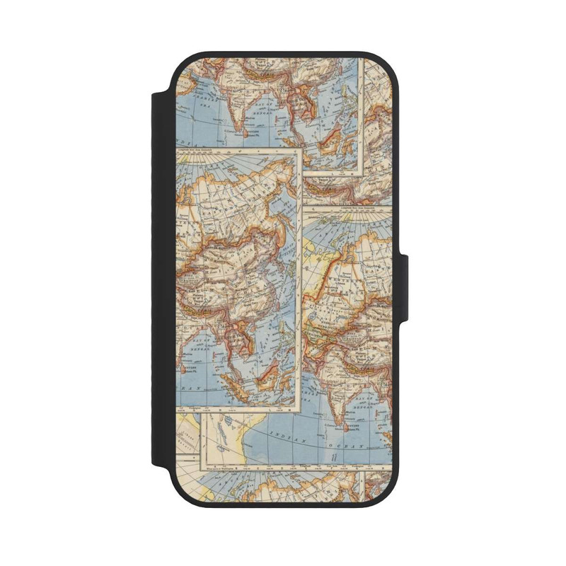 iPhone 14 NIVOflip Carte du monde vintage