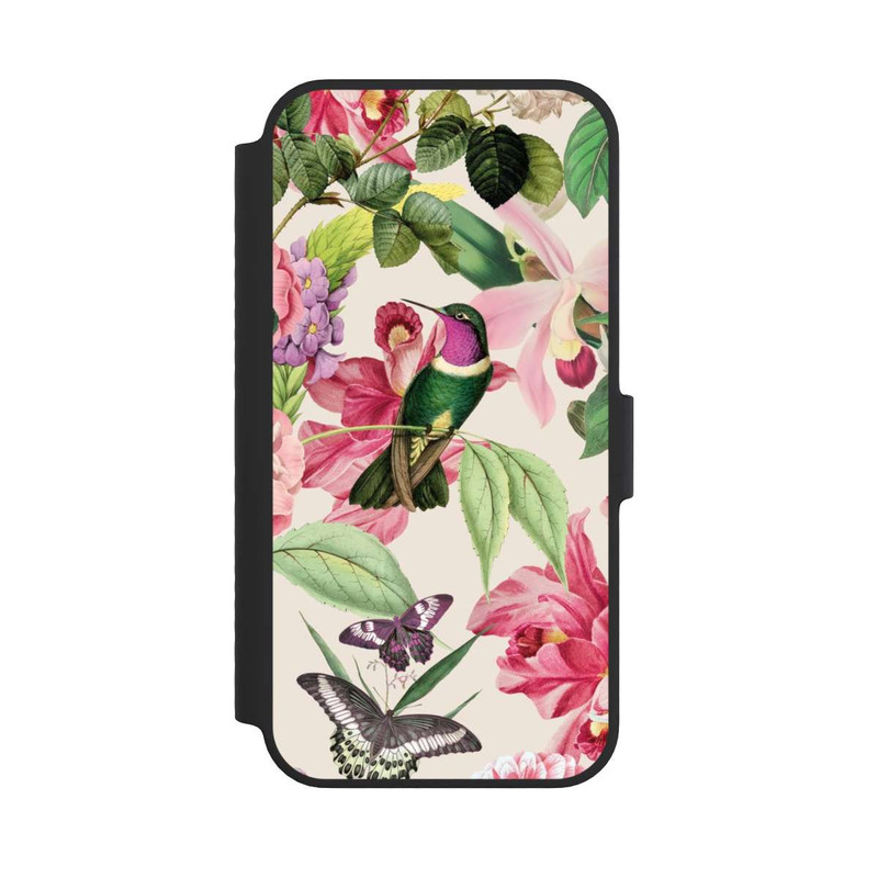 iPhone 14 NIVOflip Kolibris und Rosen