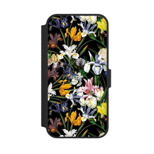 Apple iPhone 14 NIVOflip Dunkle Wildblumentapete