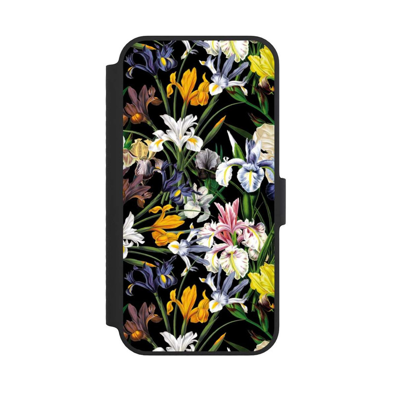 iPhone 14 NIVOflip Dunkle Wildblumentapete