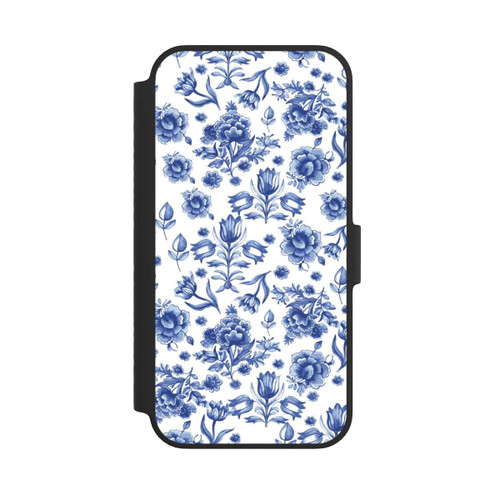 Apple iPhone 14 NIVOflip Blue Flower Pattern - Delft (NL)