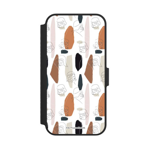 Apple iPhone 14 NIVOflip Dunkle Seite Line Art