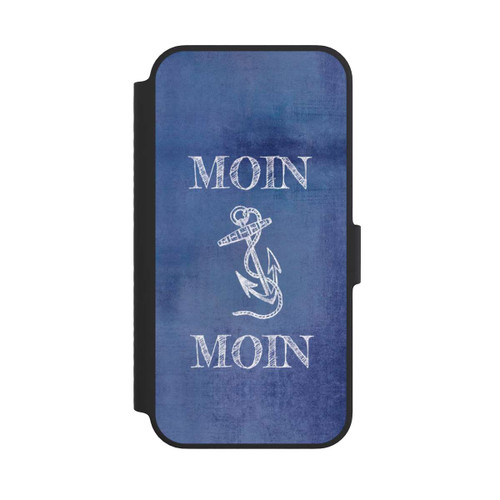 Apple iPhone 14 NIVOflip Moin Anker grunge blau