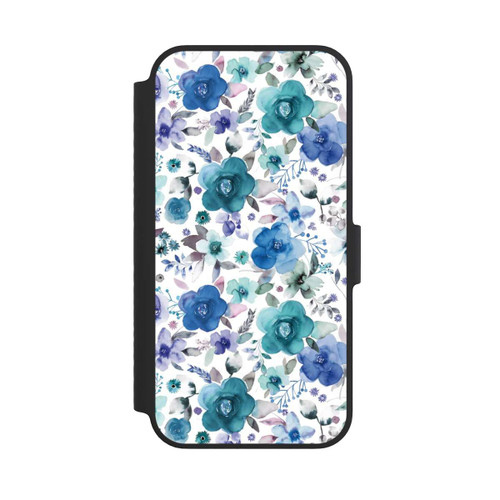 Apple iPhone 14 NIVOflip Winterblumensträuße Blau
