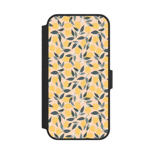 Apple iPhone 14 NIVOflip Rosa Zitronen-Muster
