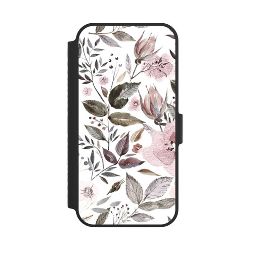 Apple iPhone 14 NIVOflip Aquarell braune Rosenblüten