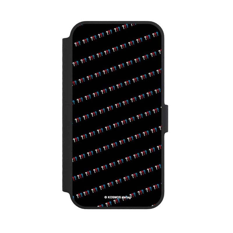 iPhone 14 NIVOflip Drei Fragezeichen Muster Schräg