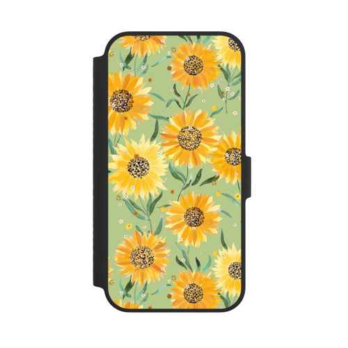 Apple iPhone 14 NIVOflip Sonnenblumen grün