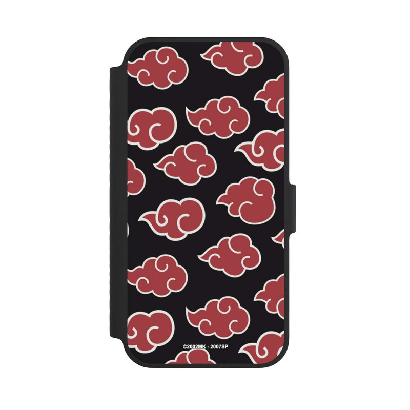 iPhone 14 NIVOflip Akatsuki Pattern Black Big