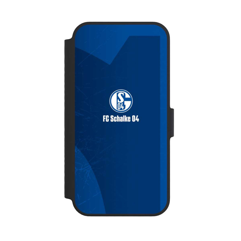 iPhone 14 NIVOflip Schalke 04 Blauer Hintergrund Mit Logo
