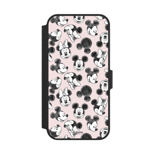 Apple iPhone 14 NIVOflip Minnie &amp; Mickey Viele Gesichter Pink