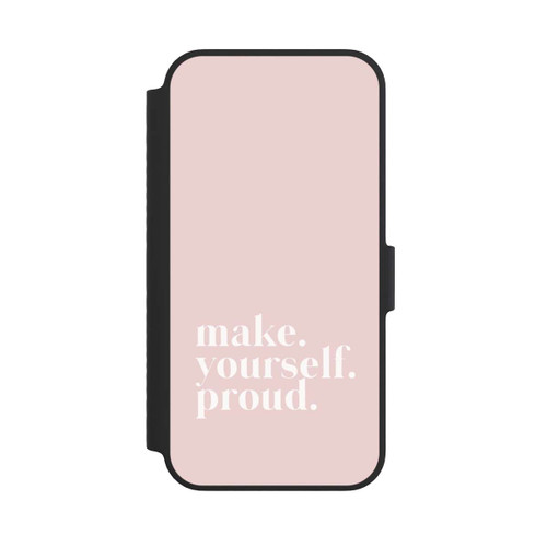 Apple iPhone 14 NIVOflip Make Yourself Proud Zitat - Altrosa