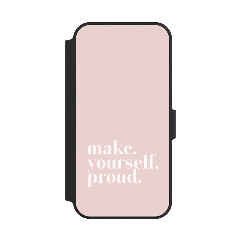 iPhone 14 NIVOflip Make Yourself Proud Zitat - Altrosa