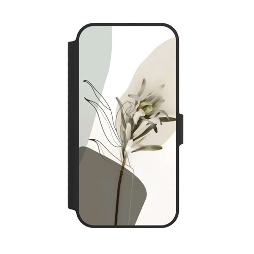 Apple iPhone 14 NIVOflip Boho Line Art Olivgrün