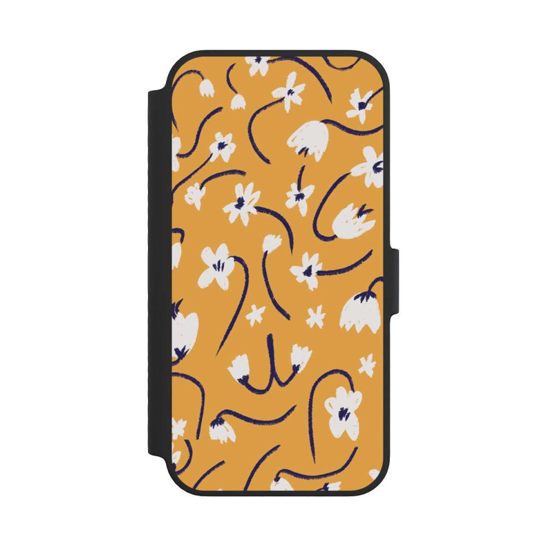 iPhone 14 NIVOflip Pattern Petites Fleurs Jaunes