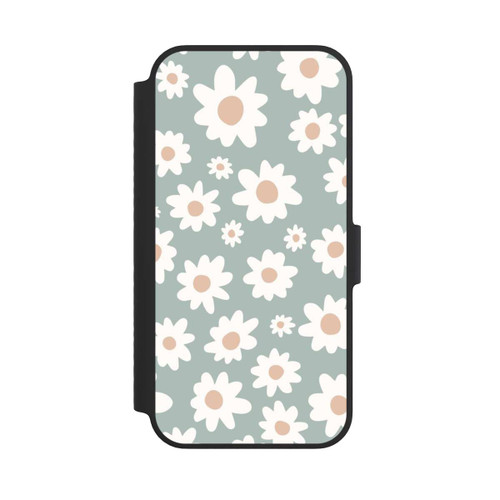 Apple iPhone 14 NIVOflip Gänseblümchen Muster grün