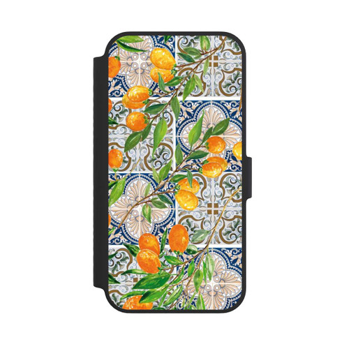 Apple iPhone 14 NIVOflip Griechische Orangen Muster