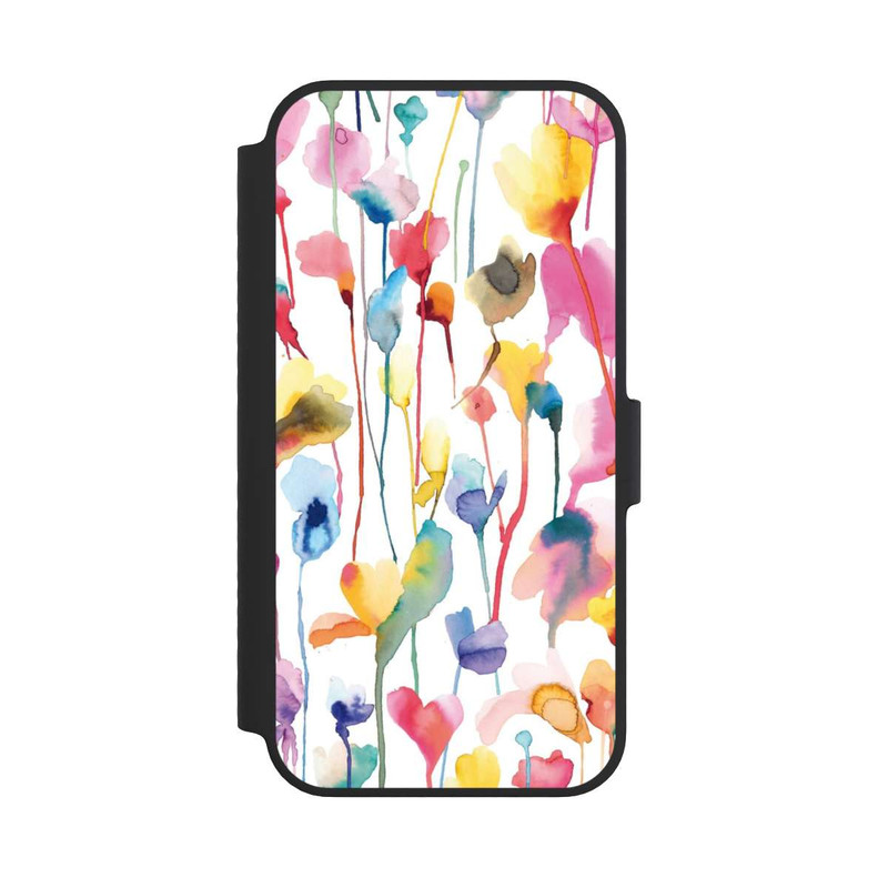 iPhone 14 NIVOflip Aquarell Wildblumen bunt