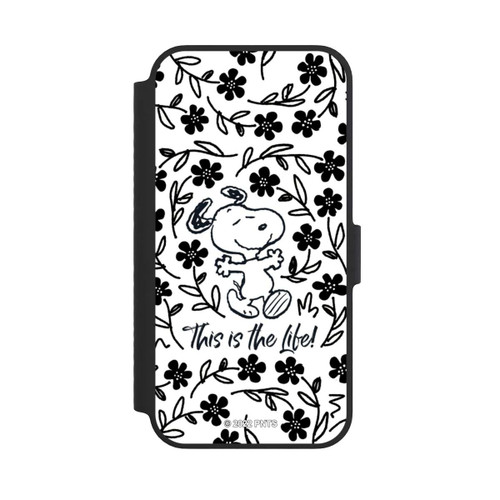 Apple iPhone 14 NIVOflip Snoopy schwarz und weiß This Is The Life