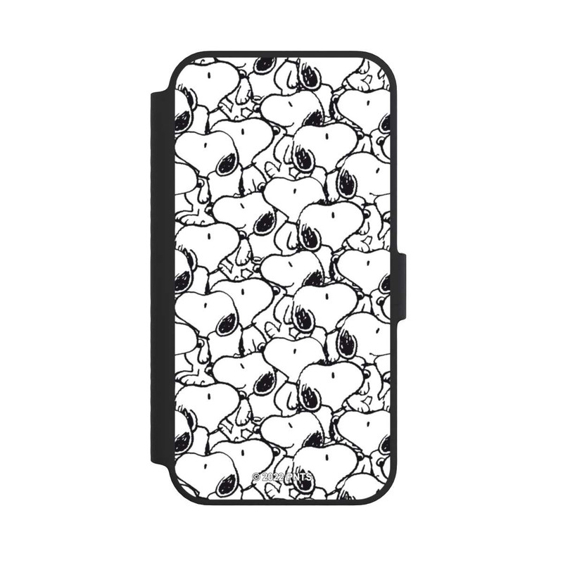 iPhone 14 NIVOflip Snoopy Muster Schwarz und Weiß