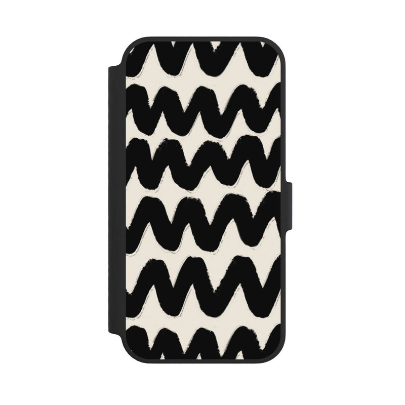 iPhone 14 NIVOflip Vagues Noires Pattern