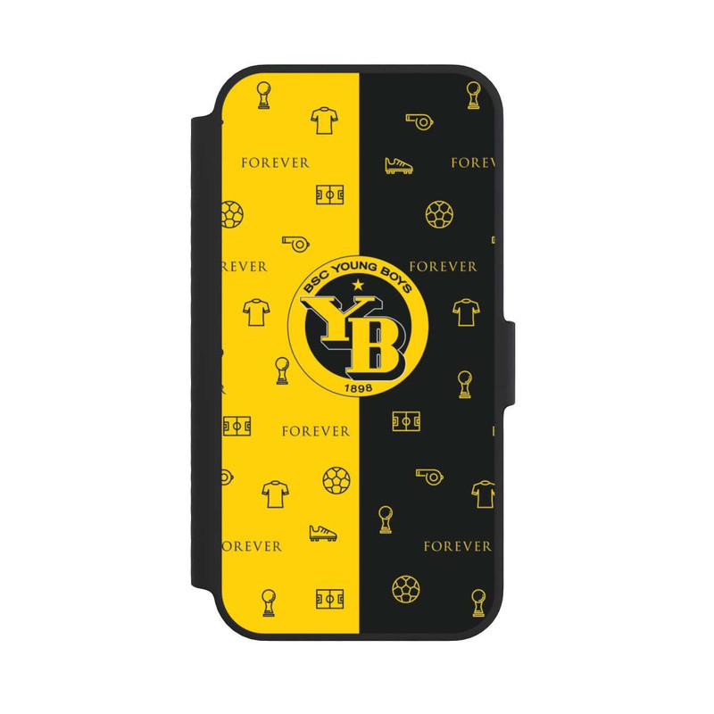 iPhone 14 NIVOflip BSC YB Jaune Noir Motif
