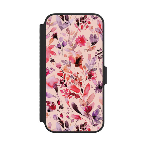 Apple iPhone 14 NIVOflip Künstlerische Blumen Viva Magenta