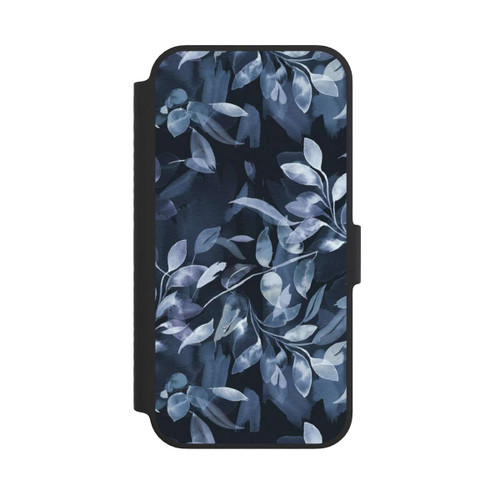 Apple iPhone 14 NIVOflip Aquarelle Feuilles Mystiques Marine