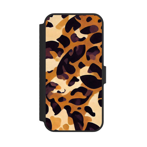 Apple iPhone 14 NIVOflip motif lion marron clair