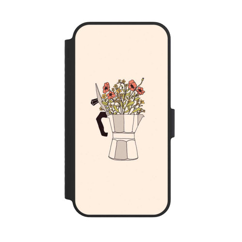 Apple iPhone 14 NIVOflip Moka Blumen
