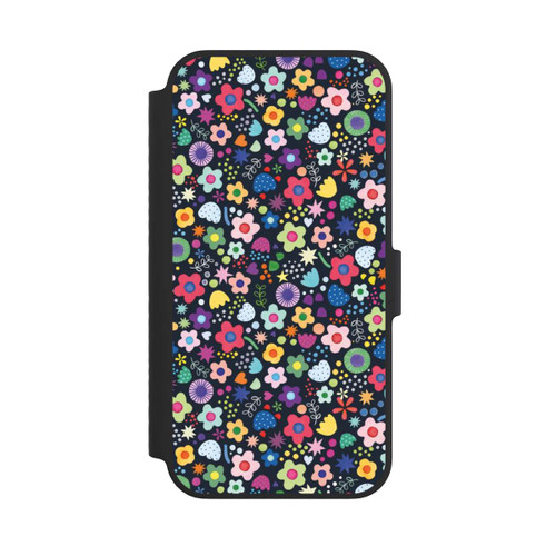 Apple iPhone 14 NIVOflip Psychedelic Flowers Multi Black