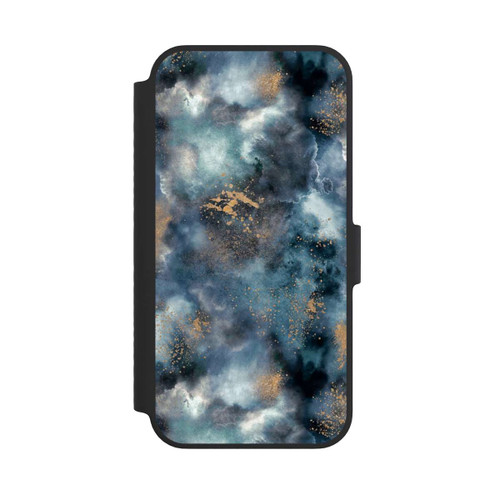 Apple iPhone 14 NIVOflip Smoky Marble Watercolor Navy