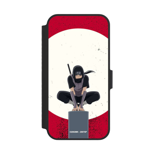 Apple iPhone 14 NIVOflip Itachi Uchiha Symbol Roter Hintergrund