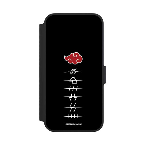 Apple iPhone 14 NIVOflip Akatsuki Mitgliedssymbole Schwarz