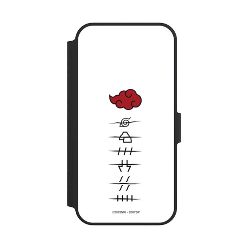 Apple iPhone 14 NIVOflip Akatsuki Mitgliedersymbole Weiß