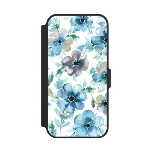 Apple iPhone 14 NIVOflip Blaues Blumenmuster Trendy