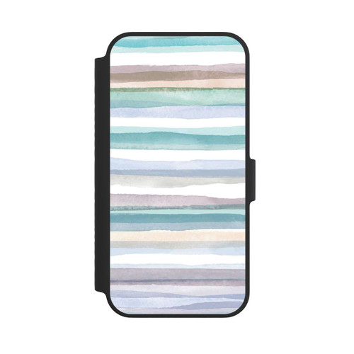 Apple iPhone 14 NIVOflip Pastellfarbene Streifen Blau