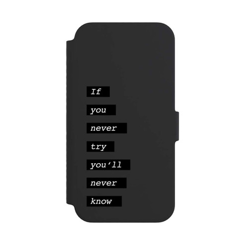 Apple iPhone 14 NIVOflip If You Try Black Transparent