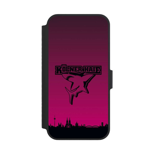 Apple iPhone 14 NIVOflip Kölner Haie Skyline Pink