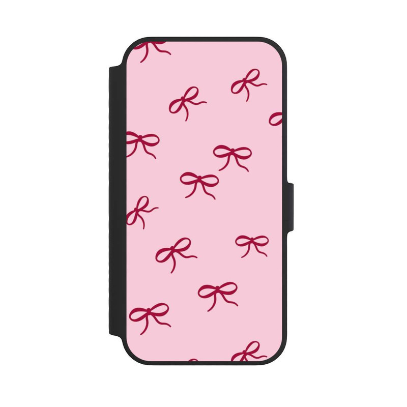 iPhone 14 NIVOflip Schleifen Muster Rot Pink