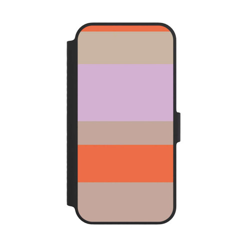 Apple iPhone 14 NIVOflip Moca Lila Orange Stripes