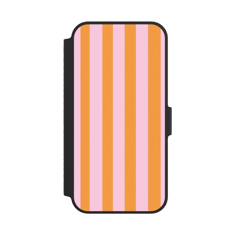 iPhone 14 NIVOflip Orange Rosa Streifen