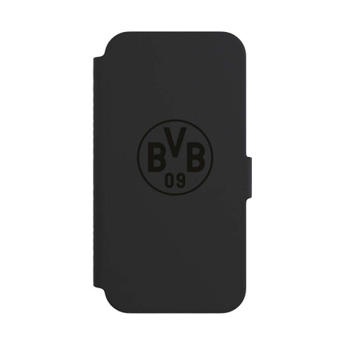 Apple iPhone 14 NIVOflip BVB Logo Schwarz Transparent